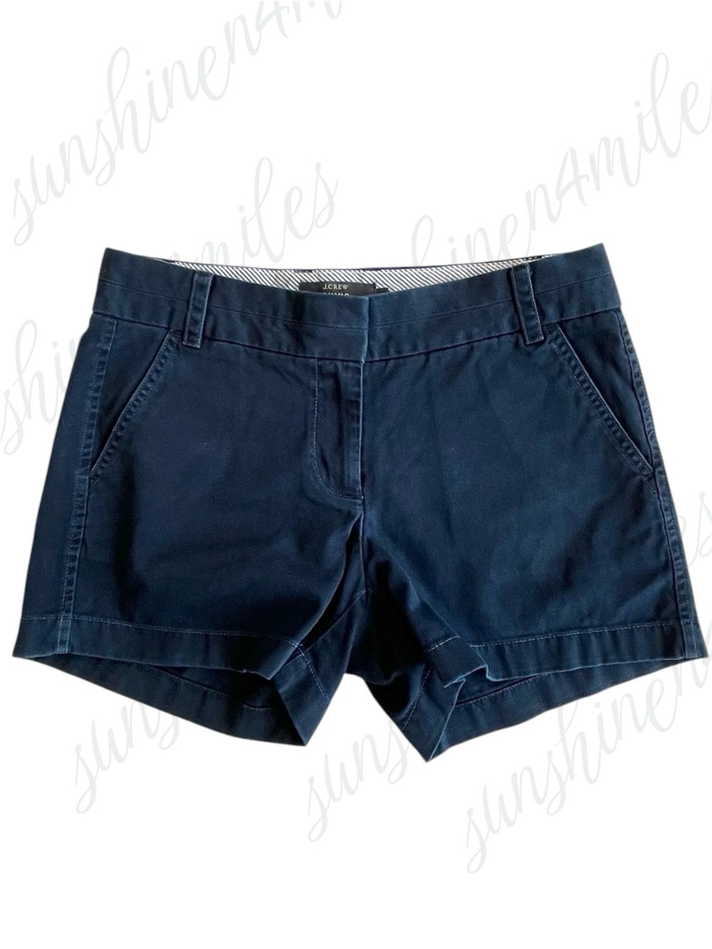 J. Crew JCREW 3.5” CHINO City-Fit 100% Cotton NAVY BLUE Shorts #82043 size 0